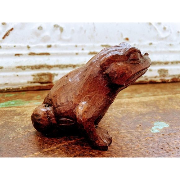 Vintage Carved Resin Frog/Toad artist Signed - Picture 3 of 8